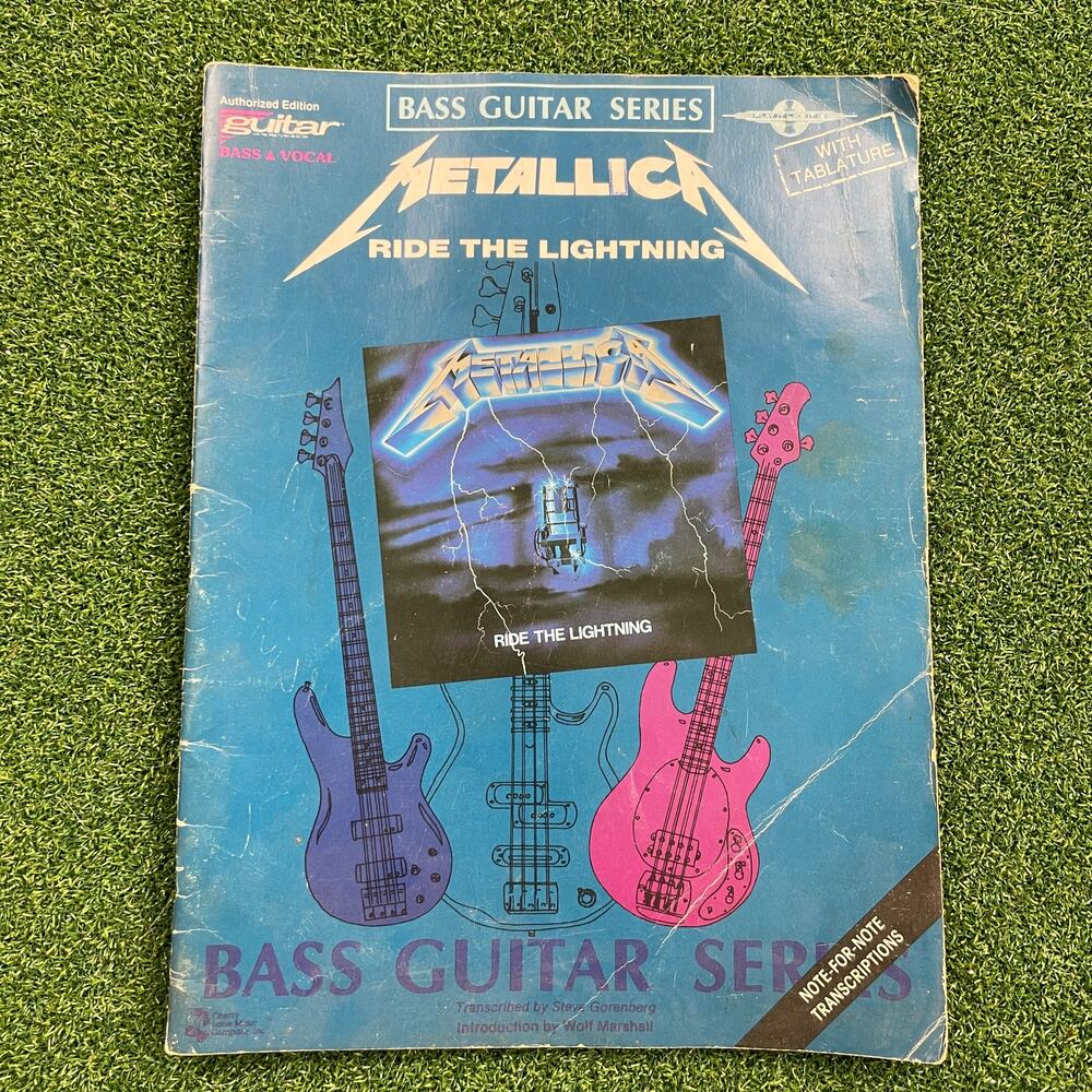 Metallica Ride the Lightning Bass Guitar Tablature Songbook